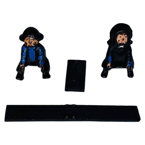 Vintage Cast Iron Amish Boy and Girl on Teeter Totter 1997 John Wright Toy A925 - Picture 9 of 10